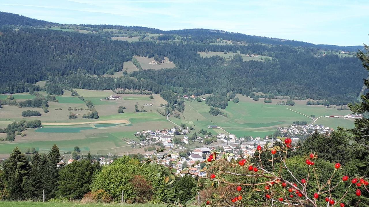 Halte Au Pied Du Creux Du Van Travers Exteriör bild